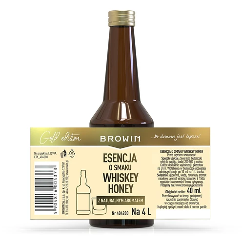 Essens med Whiskey Honey smag til 4 L - 40 ml - 7