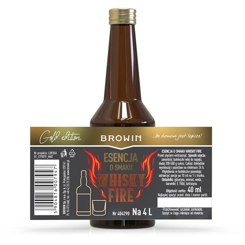 Essens med Whisky Fire smag til 4 L, 40ml - 4