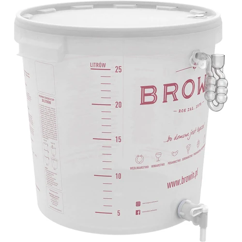 Fermenteringsbeholder 30 L med låg og hane - 7