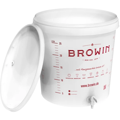 Fermenteringsbeholder 30L med låg og hane DE - 3
