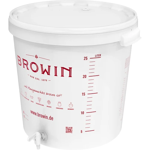 Fermenteringsbeholder 30L med låg og hane DE - 14