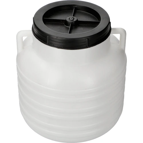 Fermenteringskrukke 10 L - hvid, med håndtag