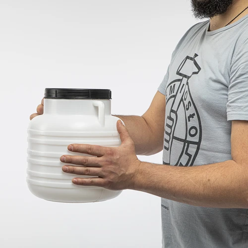 Fermenteringskrukke 10 L - hvid, med håndtag - 9
