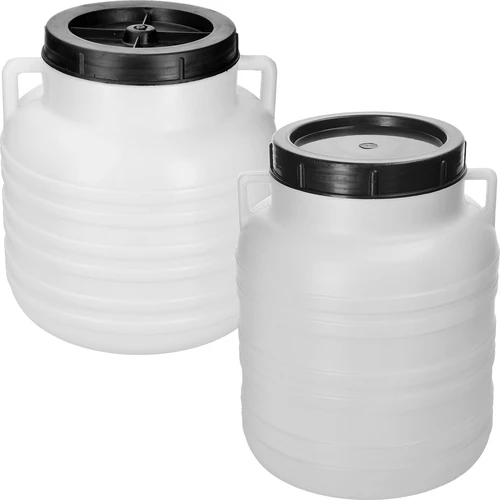 Fermenteringskrukke 10 L - hvid, med håndtag - 2