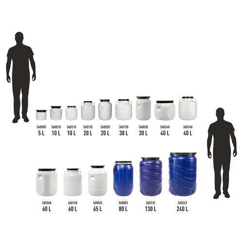 Fermenteringskrukke 10 L - hvid, med håndtag - 11