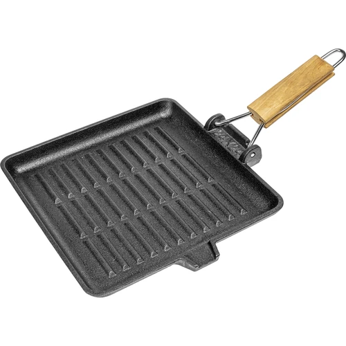 Firkantet støbejernspande, 22 cm  - 1 