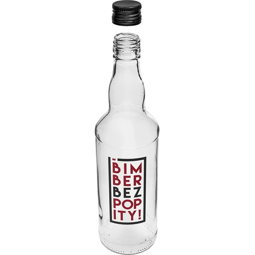 Flaske 0,5 L med låg og 2-farvet tryk Bimber Uden Chaser - 4 stk. - 4