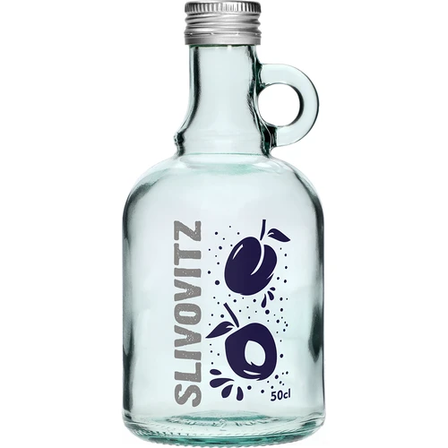 Flaske 0,5 L med låg og 2-farvet tryk Slivovitz - 4 stk. - 3