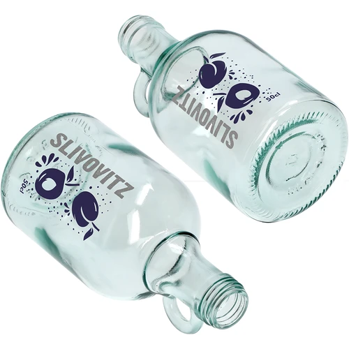 Flaske 0,5 L med låg og 2-farvet tryk Slivovitz - 4 stk. - 6