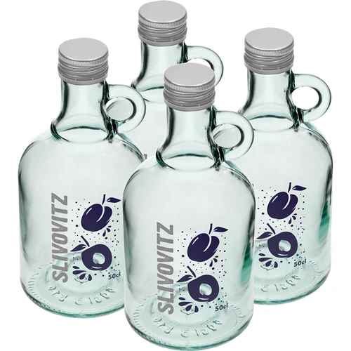 Flaske 0,5 L med låg og 2-farvet tryk Slivovitz - 4 stk. - 2