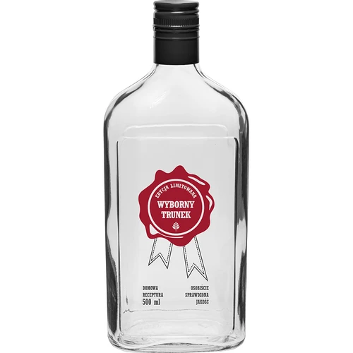Flaske 0,5 L med låg og 2-farvet tryk Udmærket Drik - 4 stk. - 3