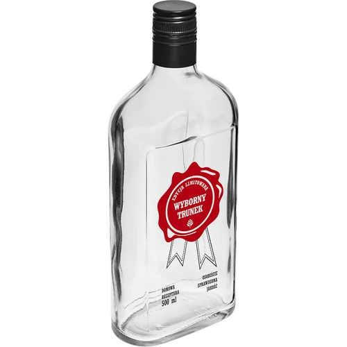 Flaske 0,5 L med låg og 2-farvet tryk Udmærket Drik - 4 stk. - 4