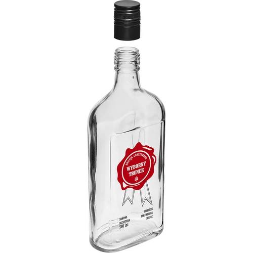 Flaske 0,5 L med låg og 2-farvet tryk Udmærket Drik - 4 stk. - 5