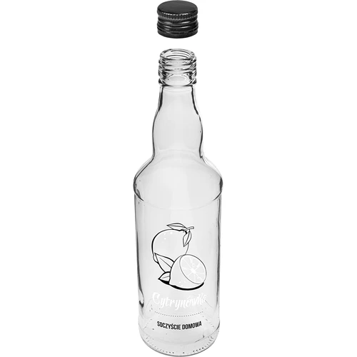 Flaske 0,5 L med låg og tryk Citronlikør 4 stk - 5