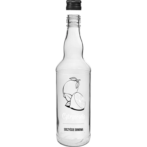 Flaske 0,5 L med låg og tryk Citronlikør 4 stk - 4