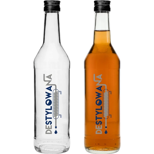 Flaske 0,5 L med låg og tryk Destilleret - 4 stk. - 3