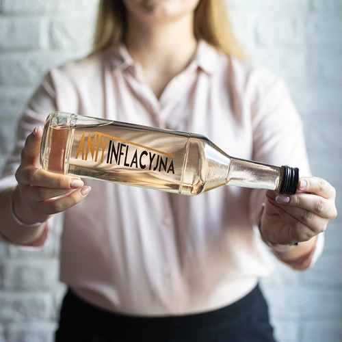 Flaske 0,5 L med skruelåg og tryk Anti-inflation - 4 stk. - 8
