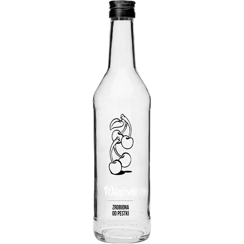 Flaske 0,5 L med skruelåg og tryk Kirsebærlikør - 4 stk. - 5