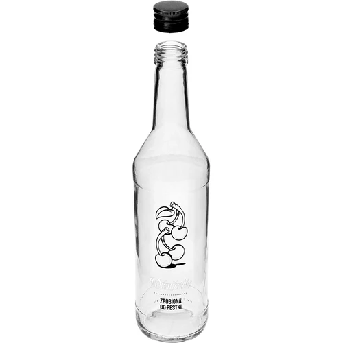 Flaske 0,5 L med skruelåg og tryk Kirsebærlikør - 4 stk. - 6