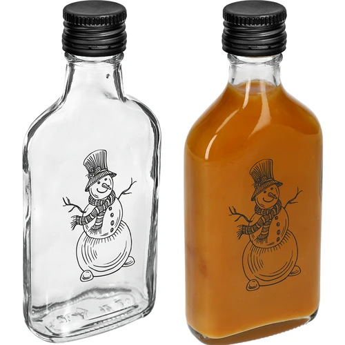 Lommelærkeflaske 200 ml med skruelåg, tryk 'Snemand', 1 stk. - 3
