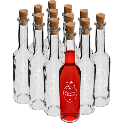 Flaske 350 ml med kork, tryk Hjemmelavet likør - 5