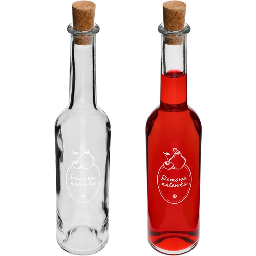 Flaske 350 ml med kork, tryk Hjemmelavet likør  - 1 
