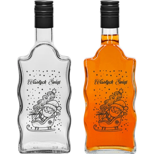 Klasztorna-flaske 500 ml med skruelåg, tryk "Julemanden", 1 stk. - 2