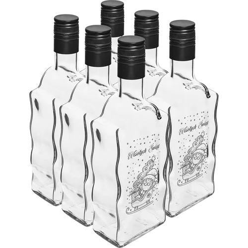 Klasztorna-flaske 500 ml med skruelåg, tryk "Julemanden", 1 stk. - 4