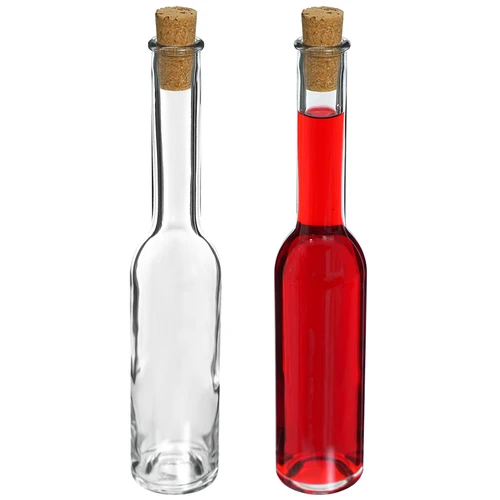 Flaske til likør 200 ml 6 stk. + 6 propper 23/18 - 6