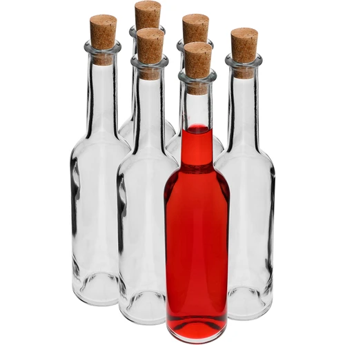 Flaske til likør 350 ml 6 stk. + 6 propper - 2