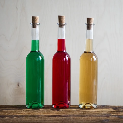 Flaske til likør 350 ml 6 stk. + 6 propper - 7