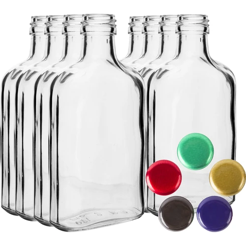 Flaske til likører lommelærke 100 ml+ skruelåg 8 stk. - 2