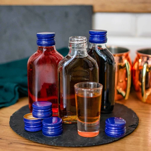 Flaske til likører lommelærke 100 ml+ skruelåg 8 stk. - 3