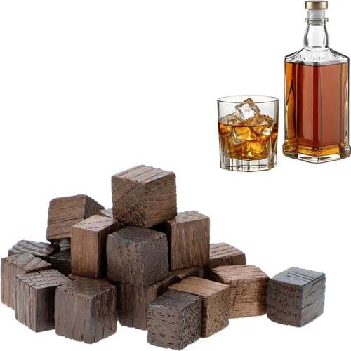 Franske egetræskuber, stærkt ristede, aromatiserede - Whisky, 20g - 3