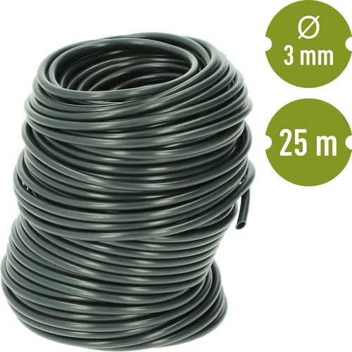 Frugtslange, mørkegrøn gummi, 25 m x 3 mm - 2