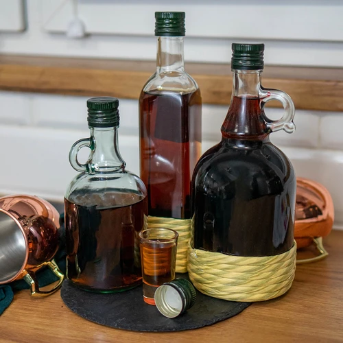 Gallone flaske uden flet, med skruelåg 0,5 L - 6
