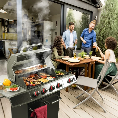 Gasgrill dragON BBQ101, 11,7 kW, sort-sølv - 3