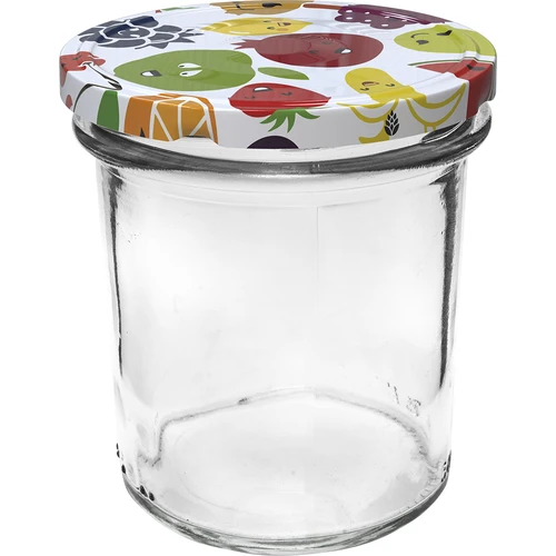 Glas 350 ml med farvet låg - 6 stk. - 3