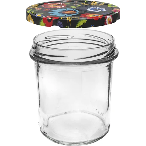 Glas 350 ml med farvet låg - 6 stk. - 4