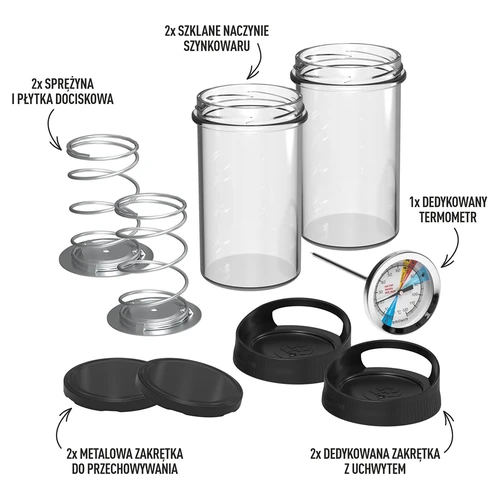 Glas skinkekoger - DUO sæt, til 2 x 450 g - 2