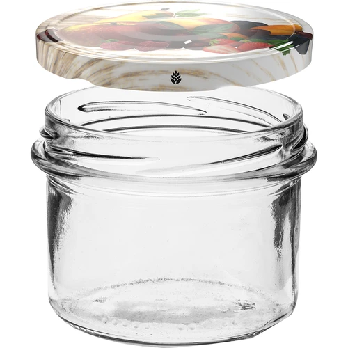Glas TO 235 ml med farvet låg fi82 - 6 stk. - 3