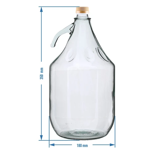 Glasballon 5 L Dama med låg - uden kurv - 4
