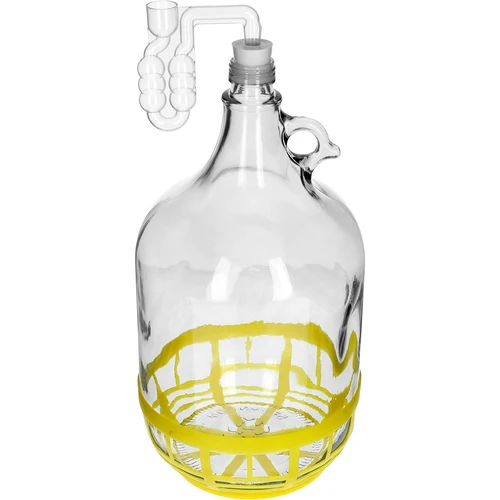 Glasballon 5L med prop og gærrør - 4