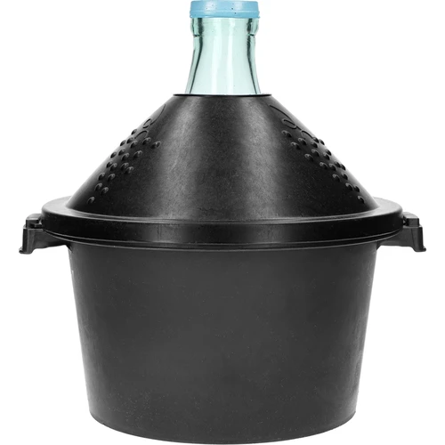 Glasballon til vin 5 L - i plastikkurv  - 1 