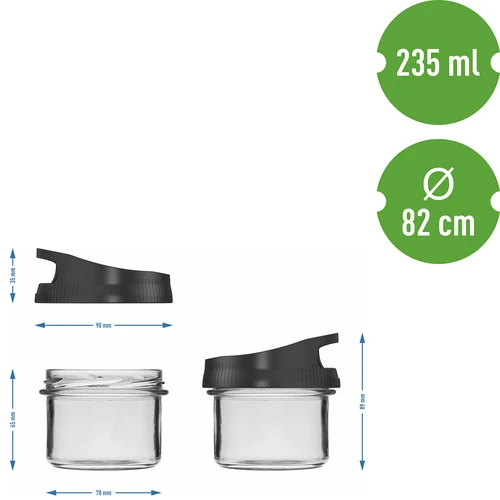 Glasbeholder 235 ml, med låg til ophængning - 5