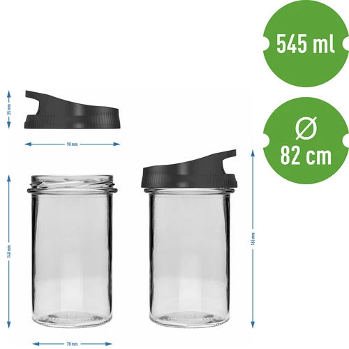 Glasbeholder 545 ml, med låg til ophængning - 5