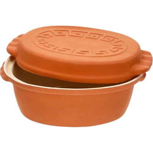 Glaseret romersk gryde 4,5 L (meander) - 7