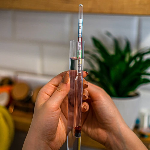 Glasfiltreringskolonne med alkoholmåler, silikoneslange og kokoskul - 8