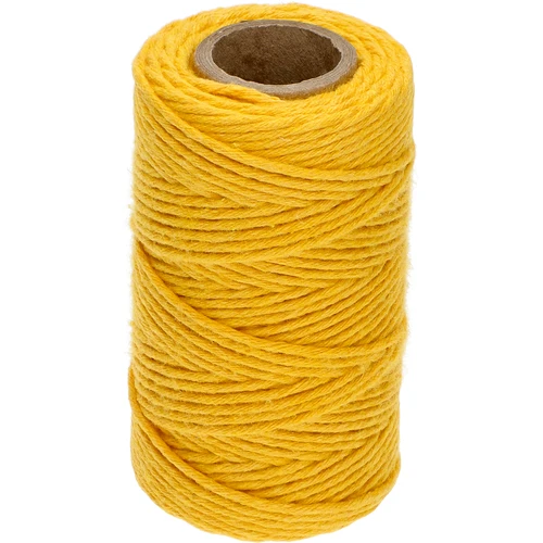 Gul bomuldssnor 2 mm/55 m/100 g  - 1 