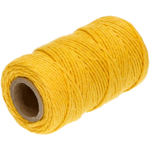 Gul bomuldssnor 2 mm/55 m/100 g - 2